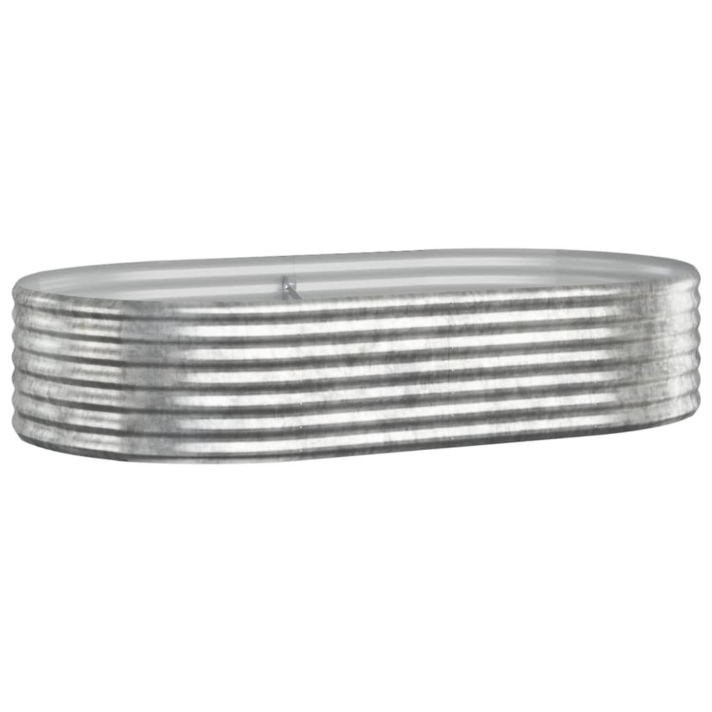 plantekasse 175x100x36 cm galvaniseret stål sølvfarvet