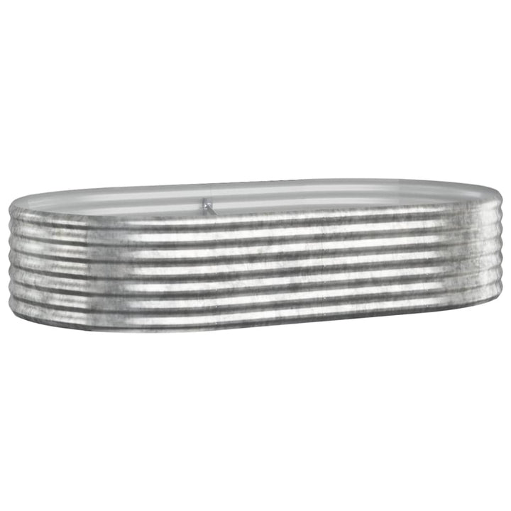 plantekasse 175x100x36 cm galvaniseret stål sølvfarvet