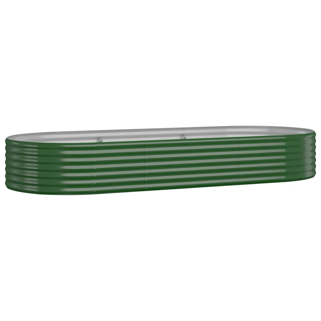 plantekasse 249x100x36 cm galvaniseret stål grøn