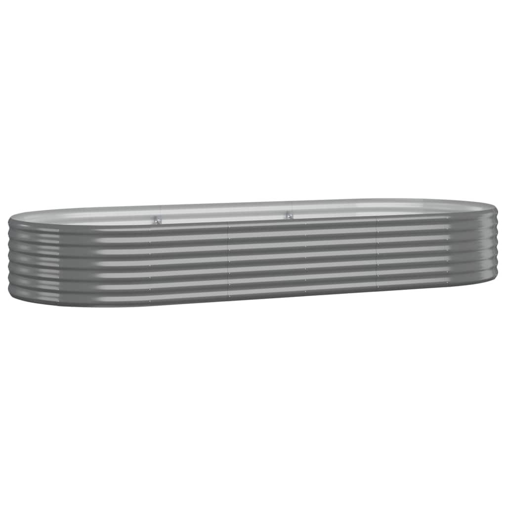 plantekasse 249x100x36 cm galvaniseret stål grå