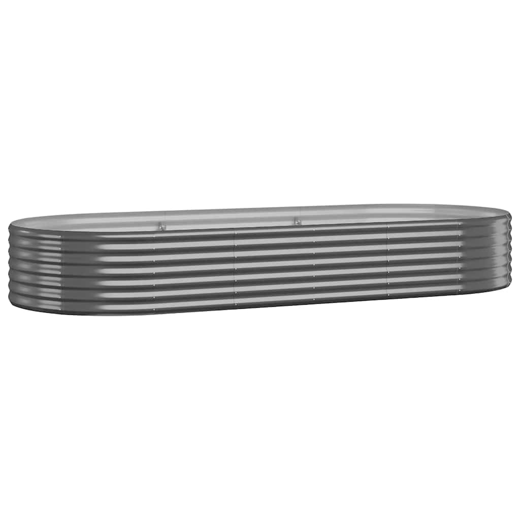 plantekasse 249x100x36 cm galvaniseret stål antracitgrå