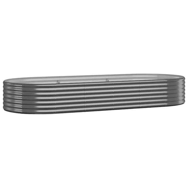 plantekasse 249x100x36 cm galvaniseret stål antracitgrå