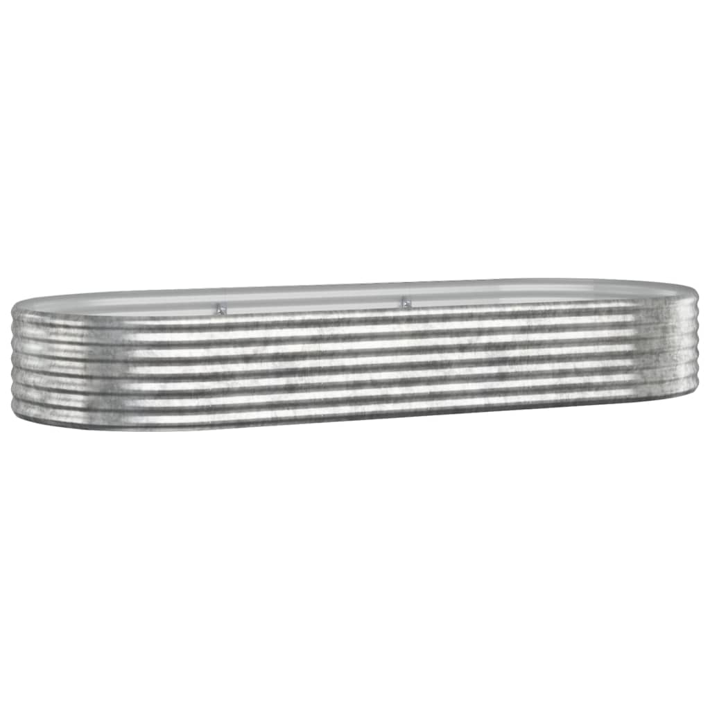 plantekasse 249x100x36 cm galvaniseret stål sølvfarvet