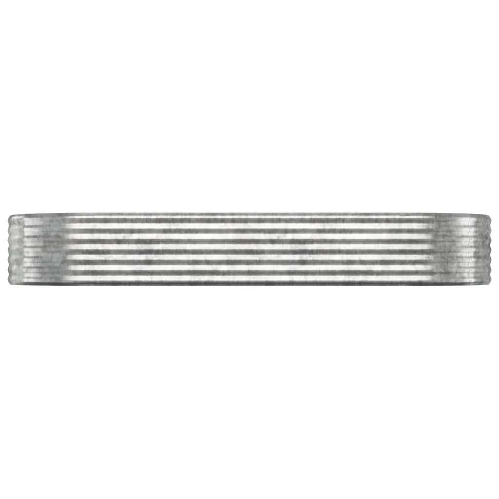 plantekasse 249x100x36 cm galvaniseret stål sølvfarvet