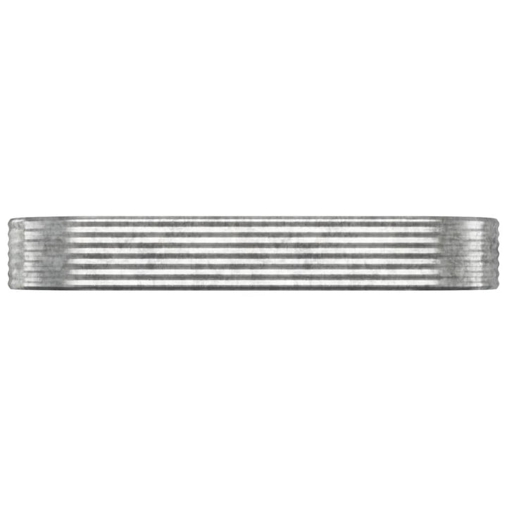 plantekasse 249x100x36 cm galvaniseret stål sølvfarvet