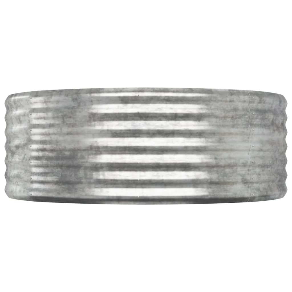 plantekasse 249x100x36 cm galvaniseret stål sølvfarvet