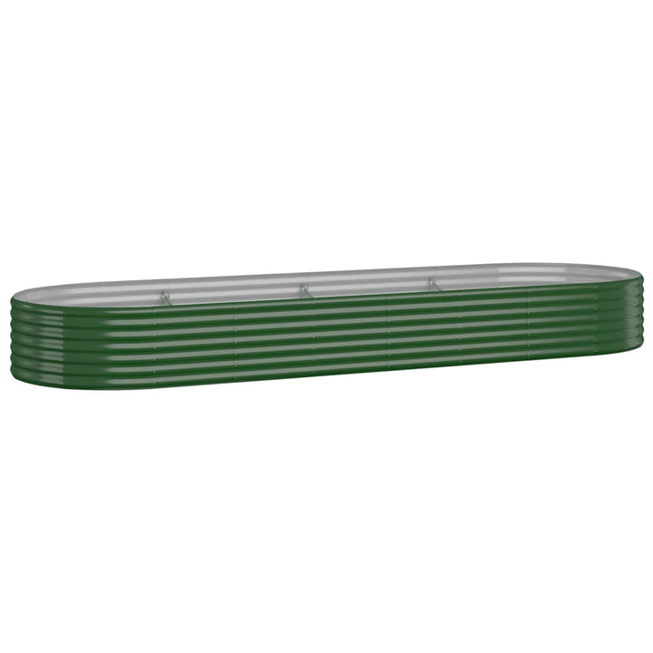 plantekasse 322x100x36 cm galvaniseret stål grøn
