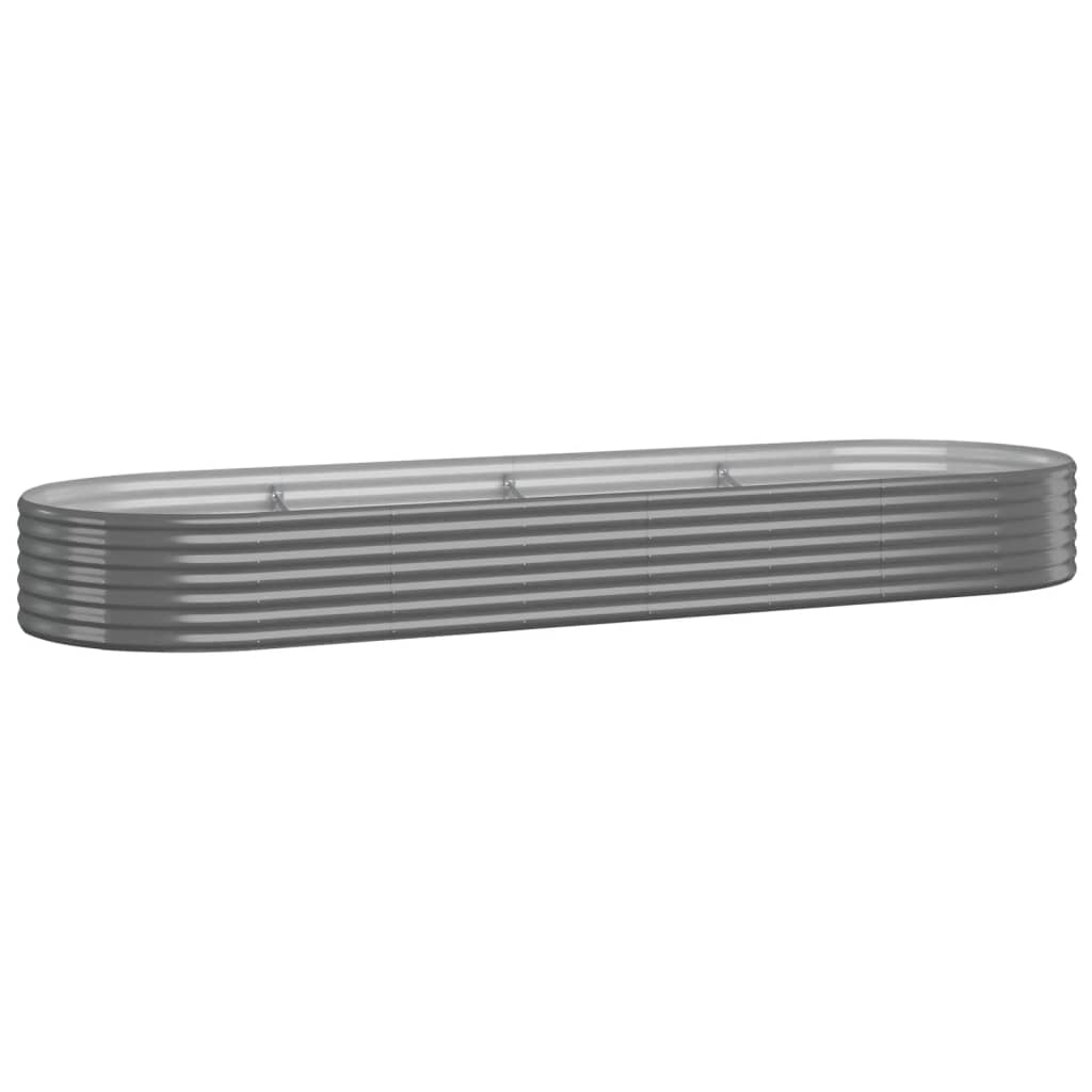 plantekasse 322x100x36 cm galvaniseret stål grå