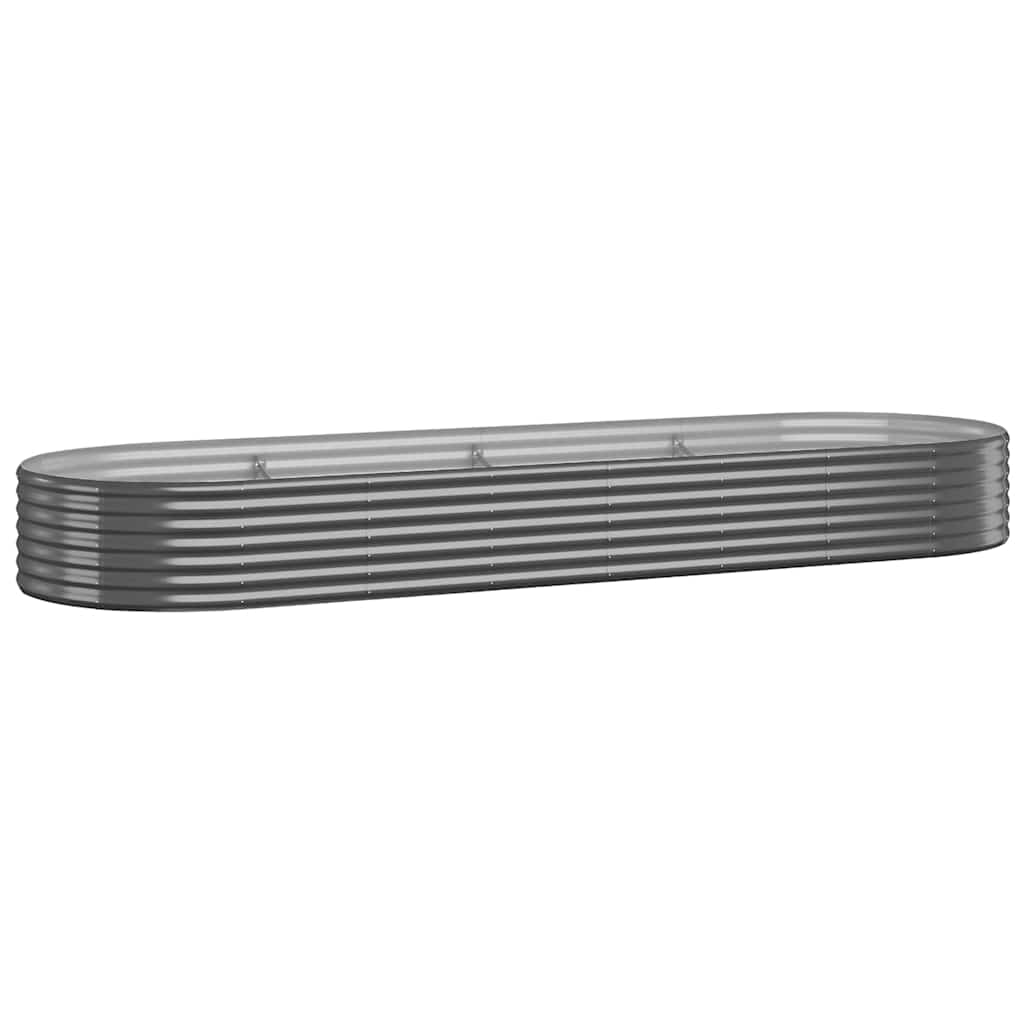 plantekasse 322x100x36 cm galvaniseret stål antracitgrå