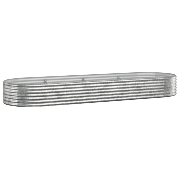 plantekasse 322x100x36 cm galvaniseret stål sølvfarvet