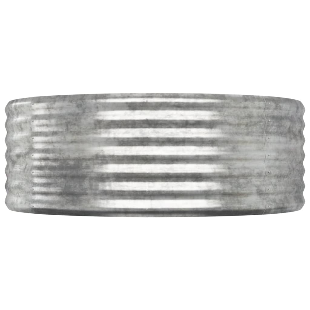 plantekasse 322x100x36 cm galvaniseret stål sølvfarvet
