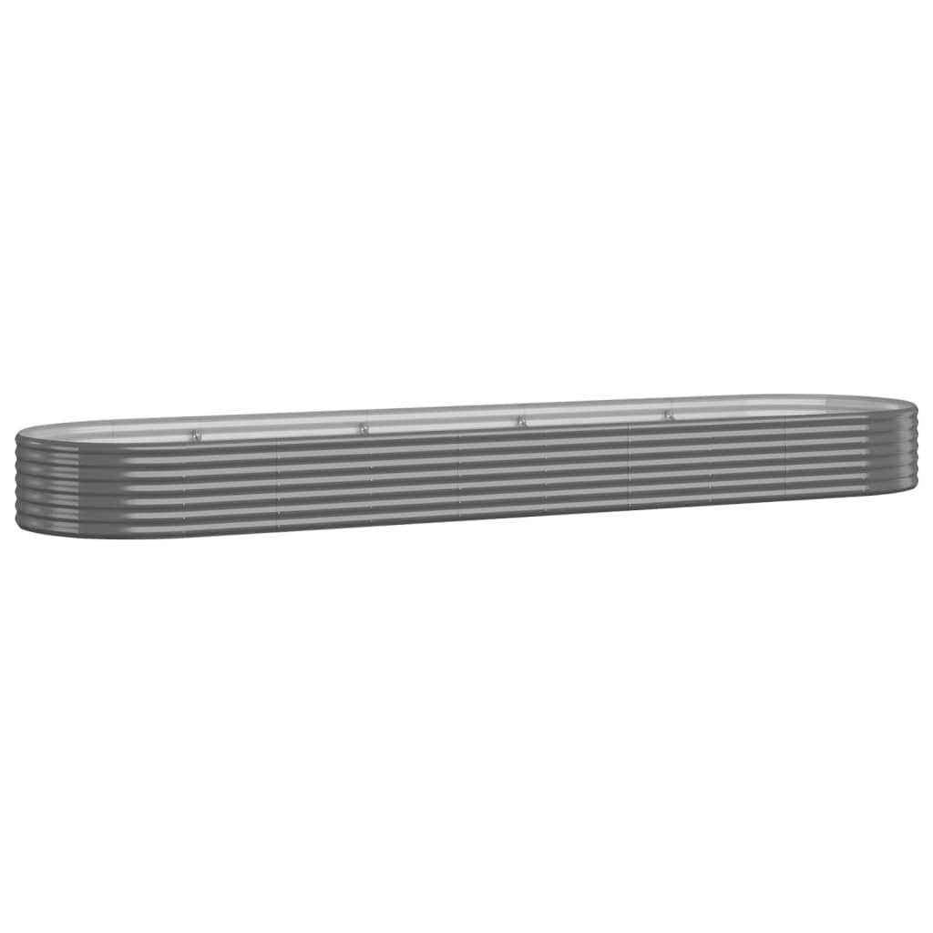 plantekasse 396x100x36 cm galvaniseret stål grå
