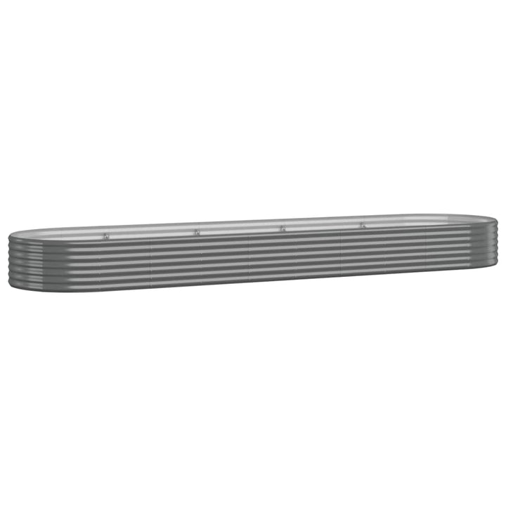 plantekasse 396x100x36 cm galvaniseret stål grå