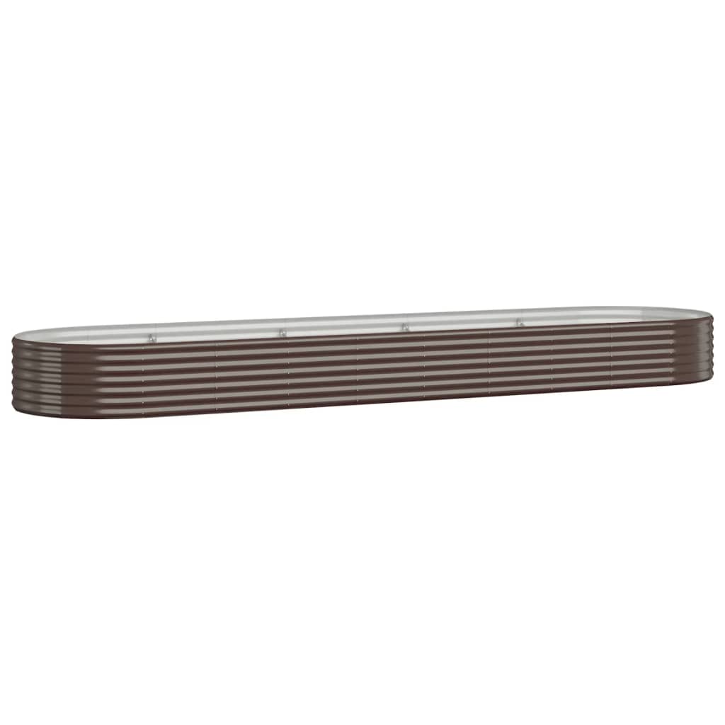plantekasse 396x100x36 cm galvaniseret stål brun