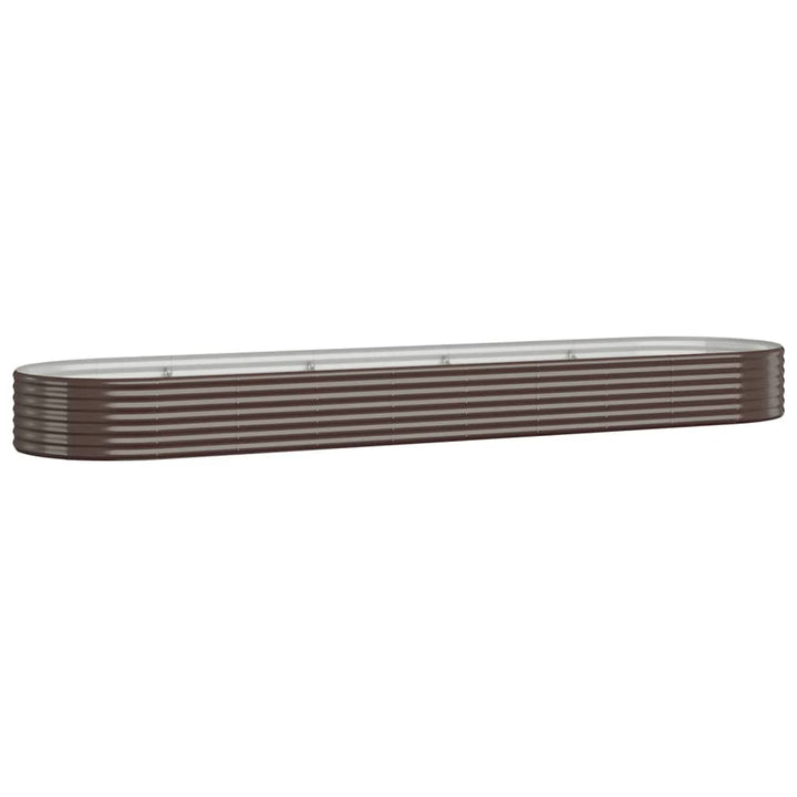 plantekasse 396x100x36 cm galvaniseret stål brun