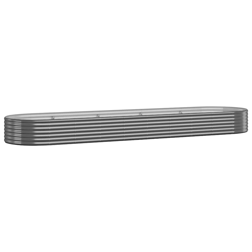 plantekasse 396x100x36 cm galvaniseret stål antracitgrå