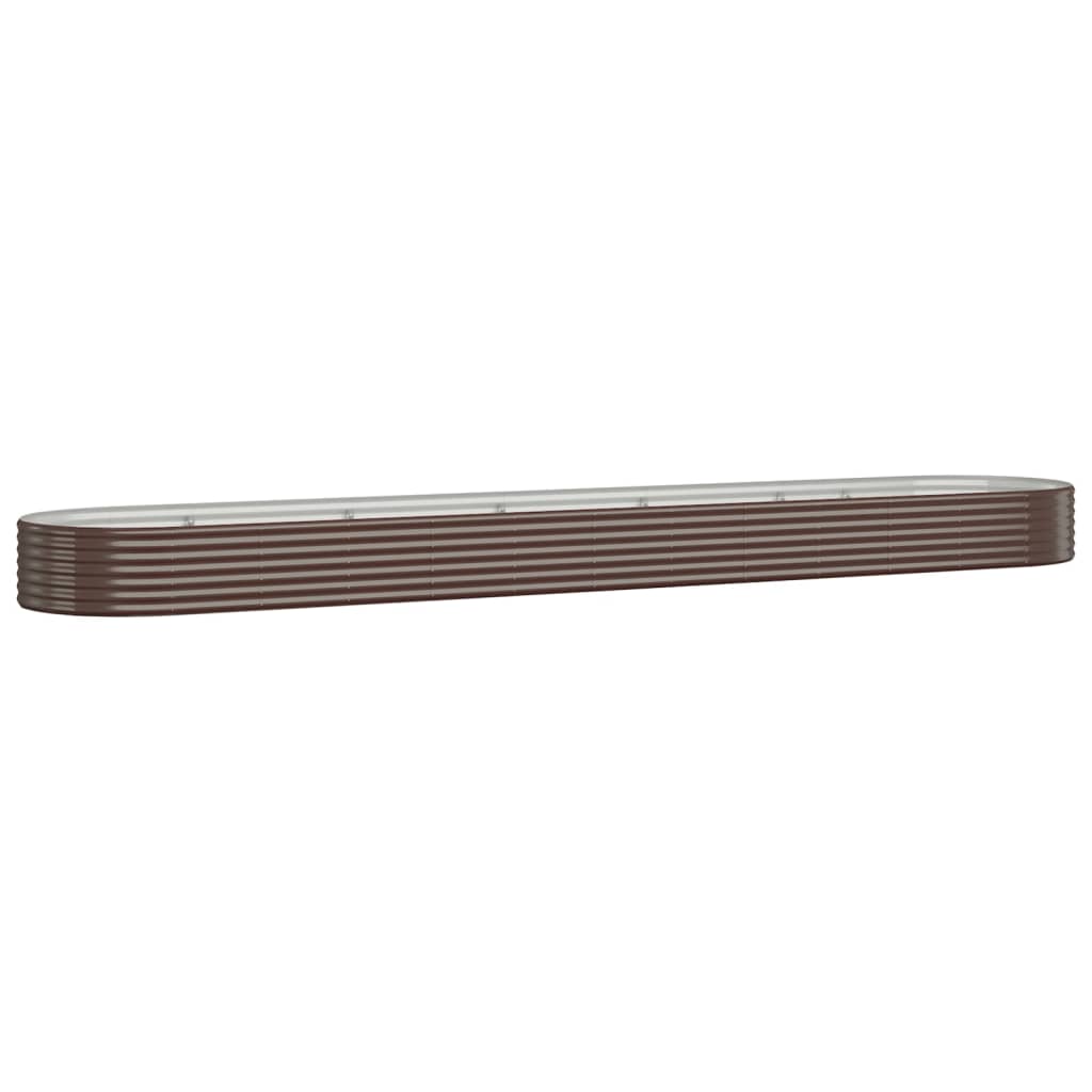 plantekasse 507x100x36 cm galvaniseret stål brun