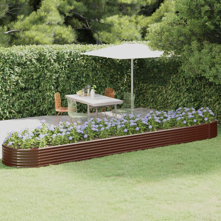 plantekasse 507x100x36 cm galvaniseret stål brun
