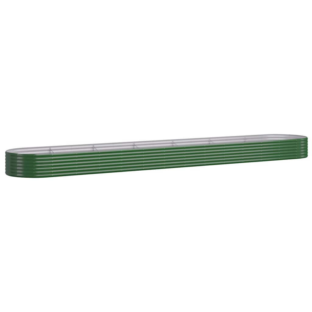 plantekasse 544x100x36 cm galvaniseret stål grøn
