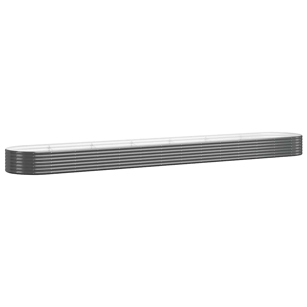 plantekasse 544x100x36 cm galvaniseret stål antracitgrå