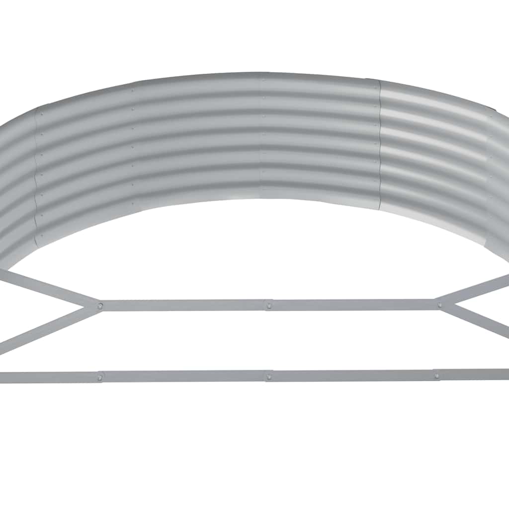 plantekasse 214x140x36 cm galvaniseret stål antracitgrå