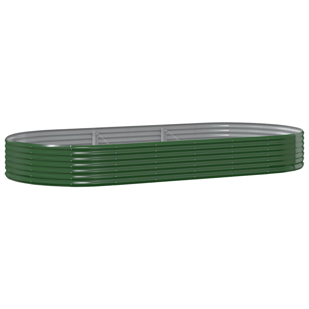 plantekasse 296x140x36 cm galvaniseret stål grøn