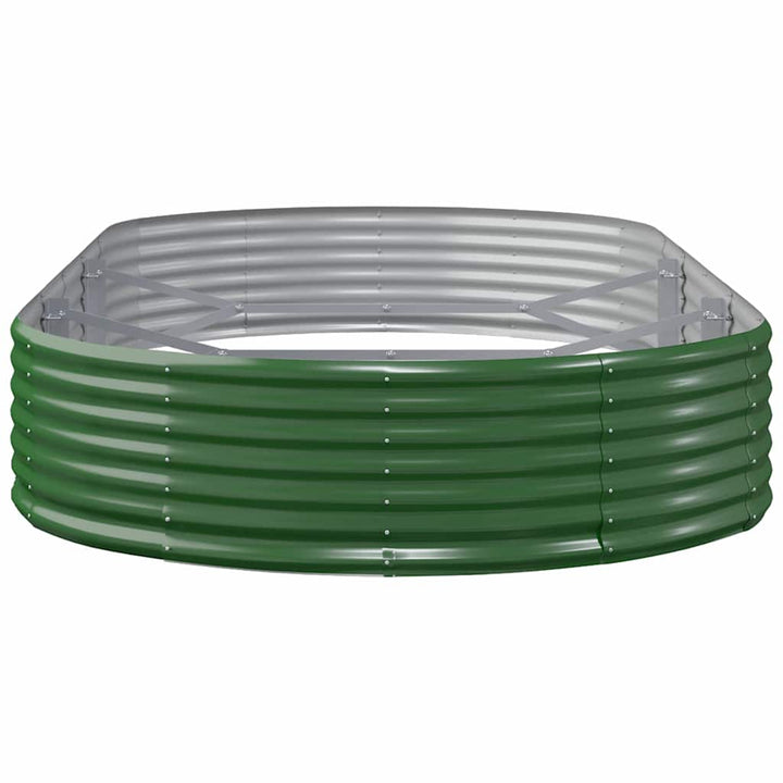 plantekasse 296x140x36 cm galvaniseret stål grøn