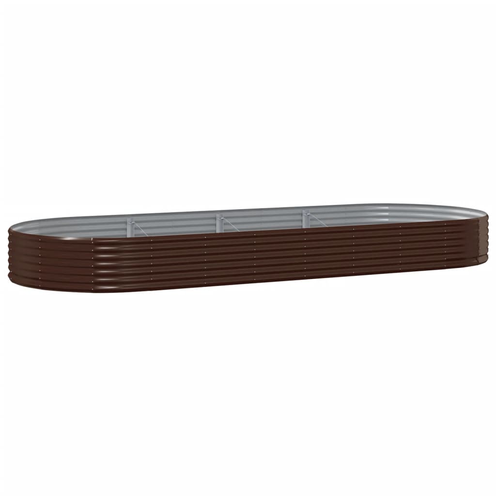 plantekasse 373x140x36 cm galvaniseret stål brun