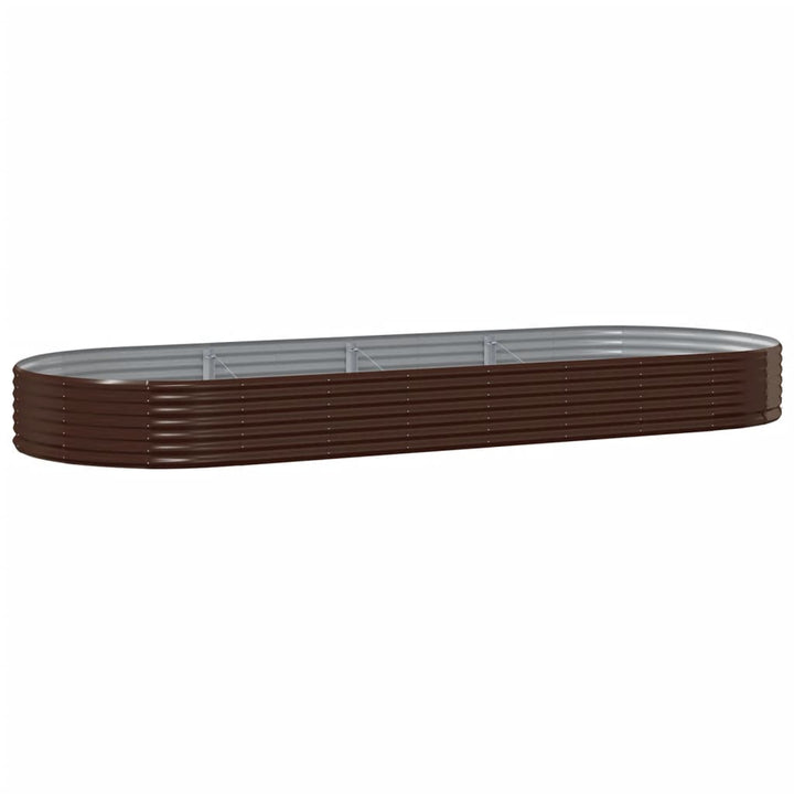 plantekasse 373x140x36 cm galvaniseret stål brun