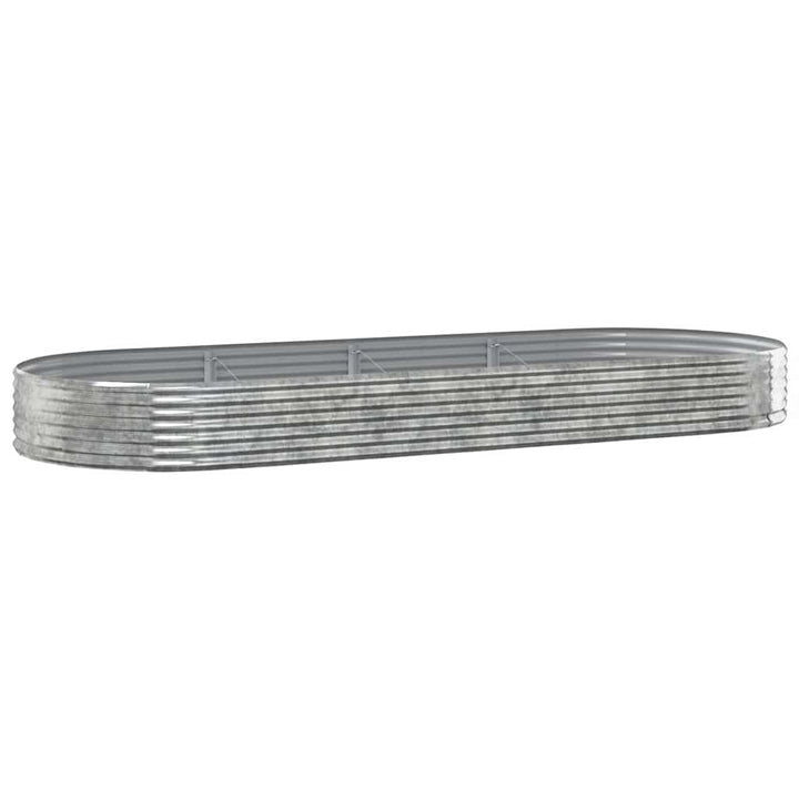 plantekasse 373x140x36 cm galvaniseret stål sølvfarvet