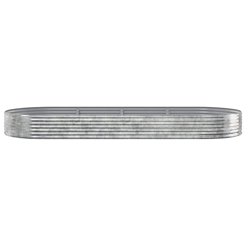 plantekasse 373x140x36 cm galvaniseret stål sølvfarvet