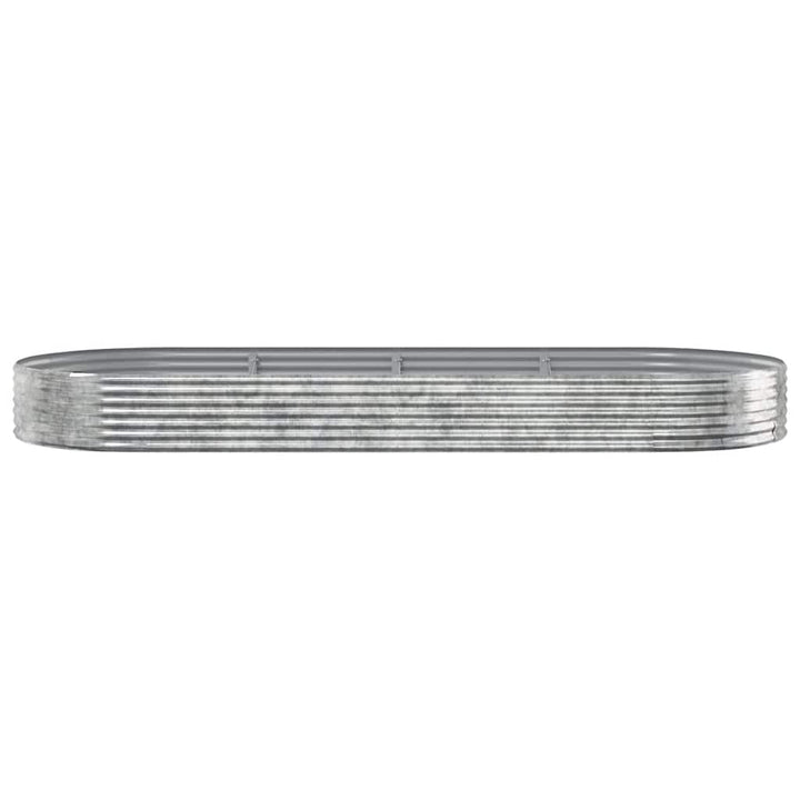 plantekasse 373x140x36 cm galvaniseret stål sølvfarvet