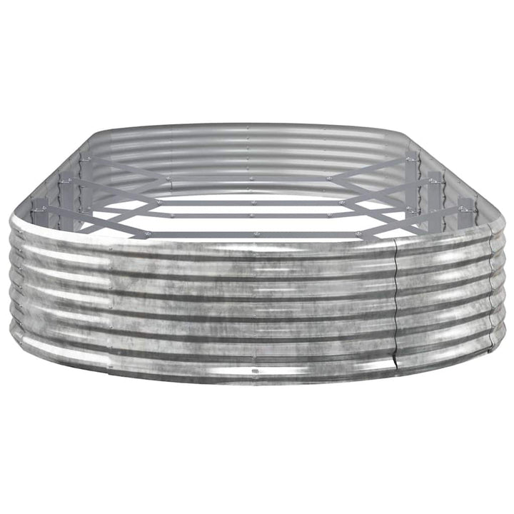 plantekasse 373x140x36 cm galvaniseret stål sølvfarvet