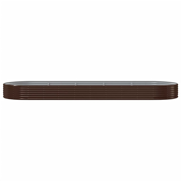 plantekasse 450x140x36 cm galvaniseret stål brun