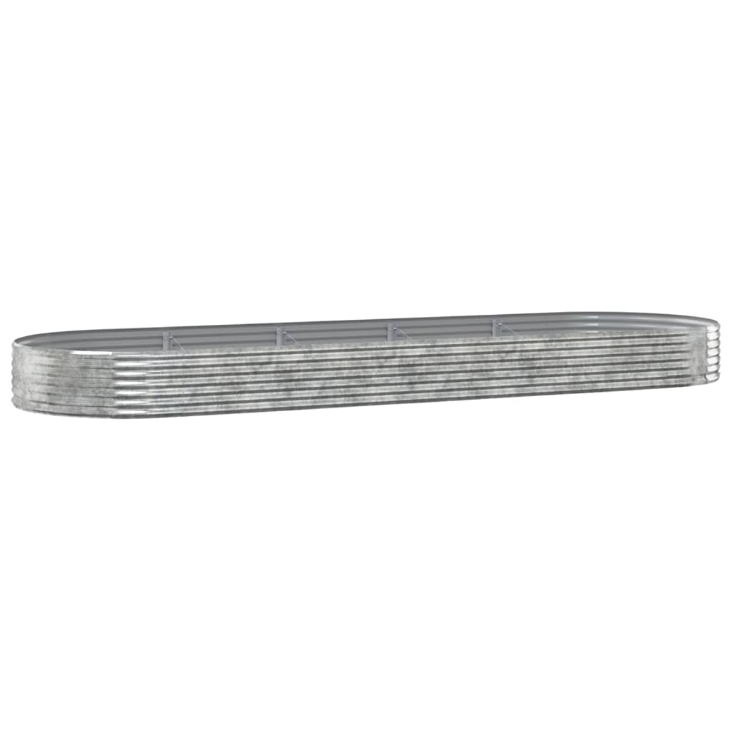 plantekasse 450x140x36 cm galvaniseret stål sølvfarvet