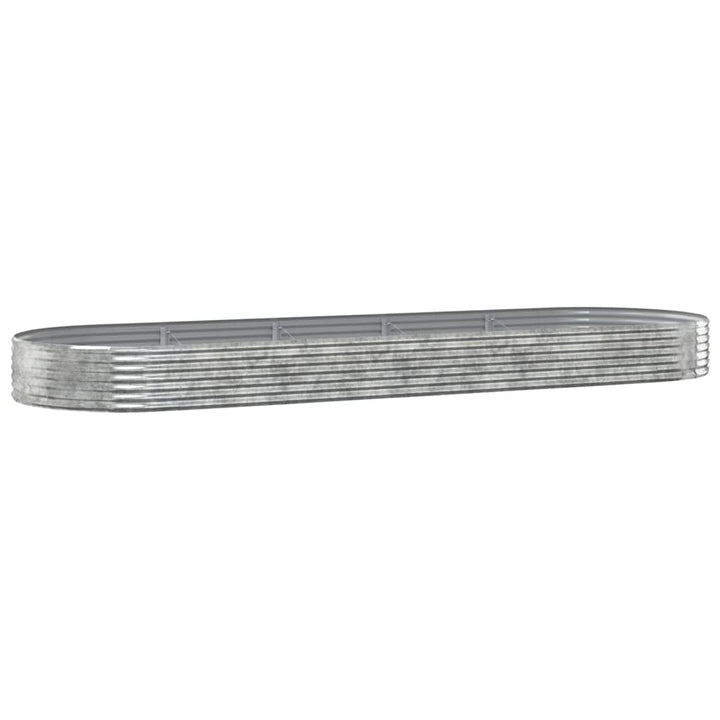 plantekasse 450x140x36 cm galvaniseret stål sølvfarvet