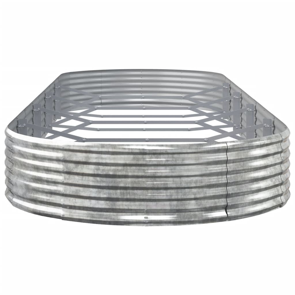 plantekasse 450x140x36 cm galvaniseret stål sølvfarvet