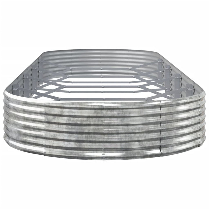 plantekasse 450x140x36 cm galvaniseret stål sølvfarvet