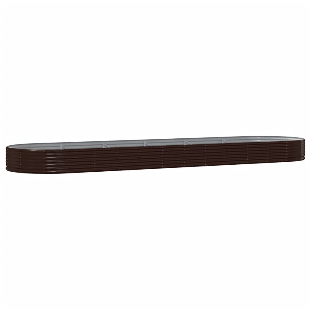 plantekasse 523x140x36 cm galvaniseret stål brun