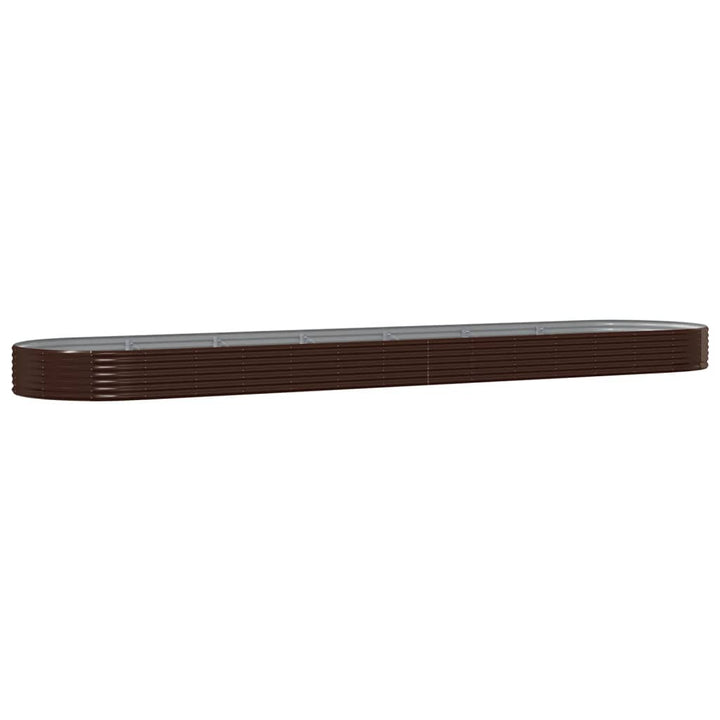 plantekasse 600x140x36 cm galvaniseret stål brun