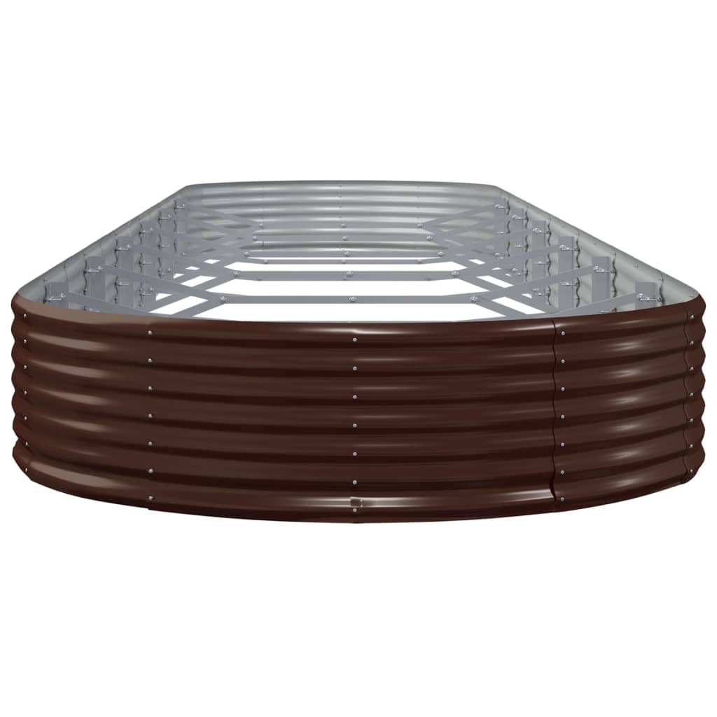 plantekasse 600x140x36 cm galvaniseret stål brun