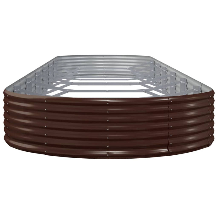 plantekasse 600x140x36 cm galvaniseret stål brun