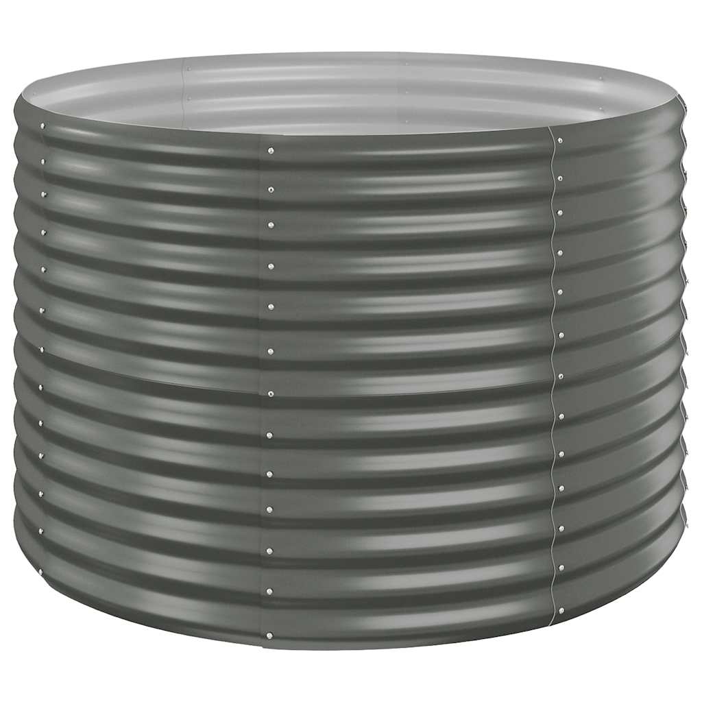 plantekrukke 100x100x68 cm galvaniseret stål grå