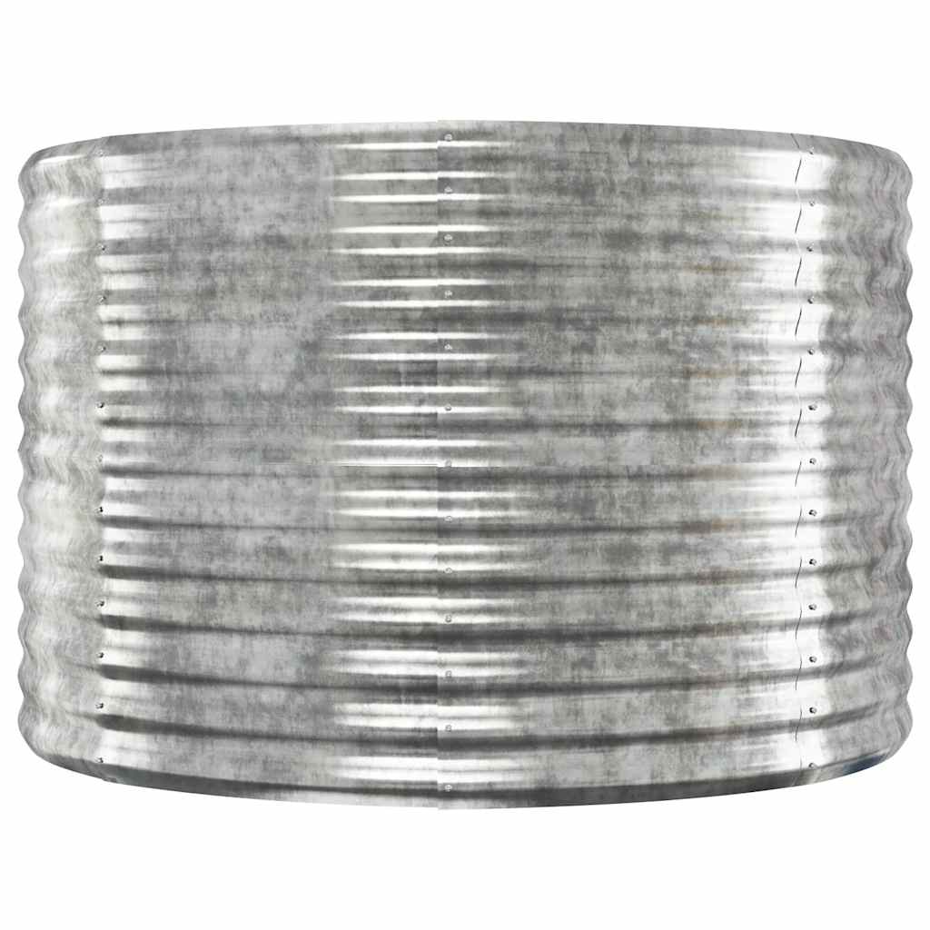 plantekasse 100x100x68 cm galvaniseret stål sølvfarvet