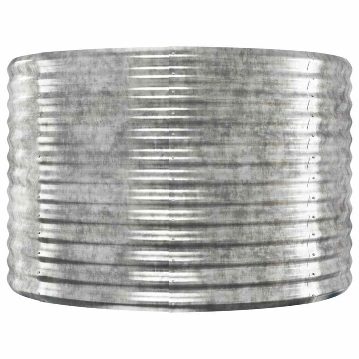 plantekasse 100x100x68 cm galvaniseret stål sølvfarvet