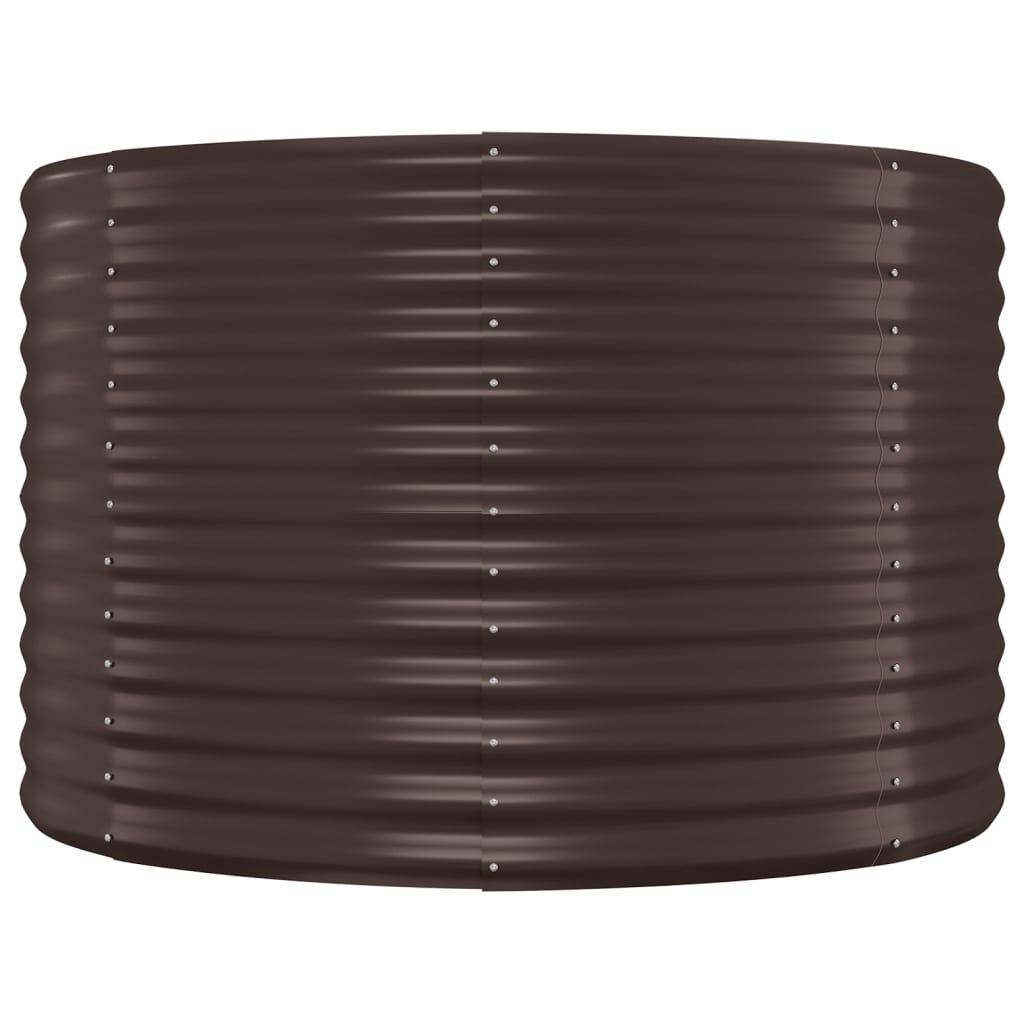 plantekasse 175x100x68 cm pulverlakeret stål brun