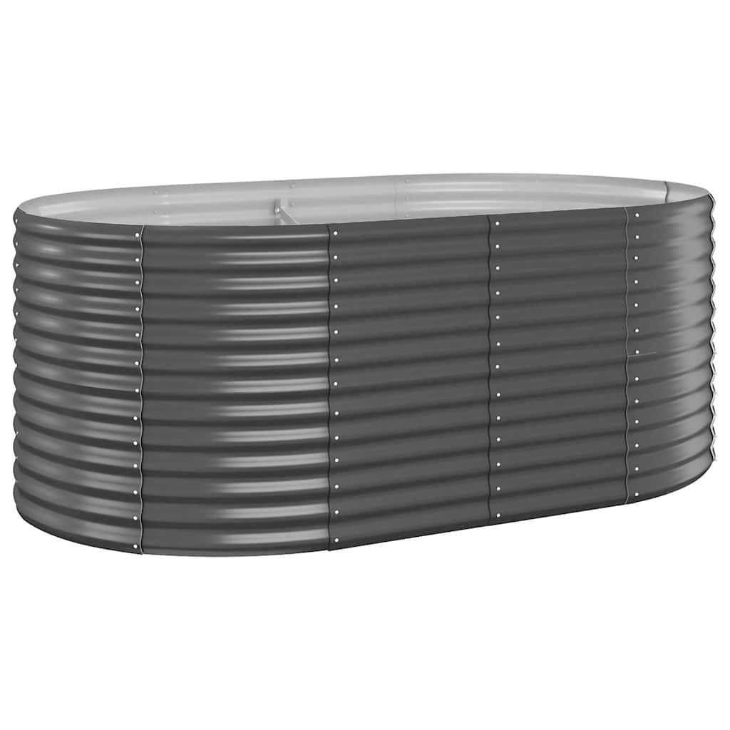 plantekasse 175x100x68 cm galvaniseret stål antracitgrå