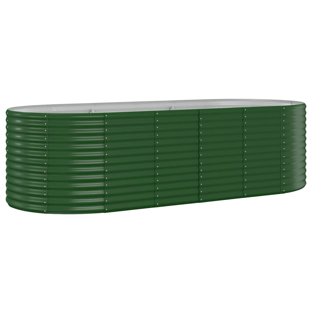 plantekasse 249x100x68 cm galvaniseret stål grøn