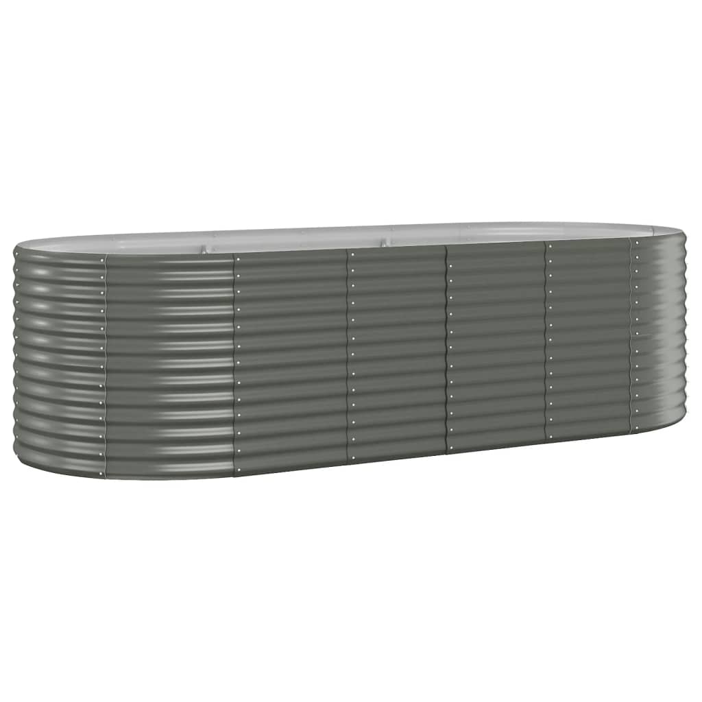 plantekasse 249x100x68 cm galvaniseret stål grå