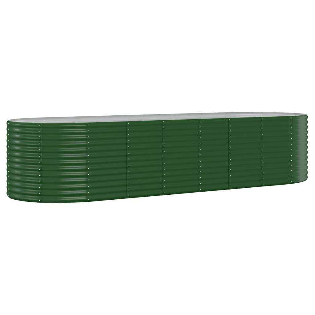 plantekasse 322x100x68 cm galvaniseret stål grøn